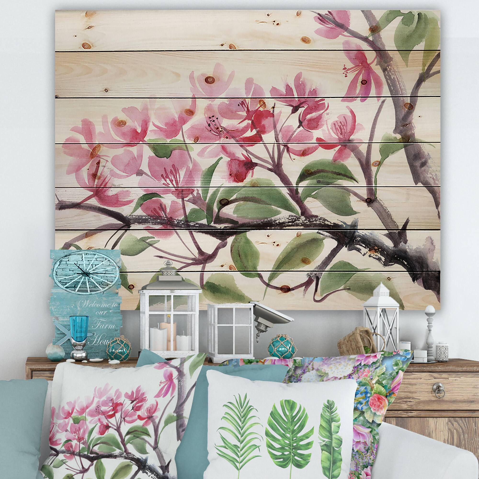 Designart - Pink Blossoming Tree
